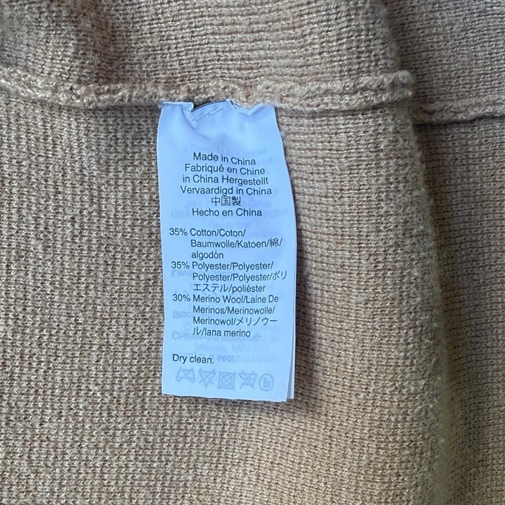 J.crew Tan Open Front Blazer Cardigan Sweater, size small